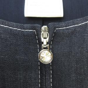 René ティアードフレアワンピース デニム調 34 紺