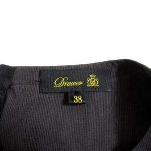 Drawer ワンピース ひざ丈 半袖 コットン 38 グレー