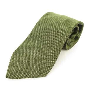 クラヴァット モノグラム ネクタイ シルク イタリア製 グリーン オリーブ IBO20