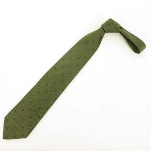 LOUIS VUITTON クラヴァット モノグラム ネクタイ シルク イタリア製 グリーン オリーブ IBO20