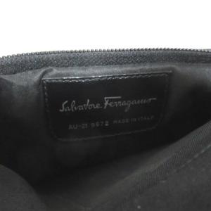 Salvatore Ferragamo ハンドバッグ スエード ナイロン 黒 リバーシブル AU21 9672 X