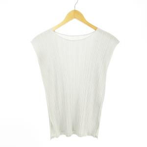 PLEATS PLEASE ISSEY MIYAKE ノースリーブプルオーバーカットソー 03 ライトグレー