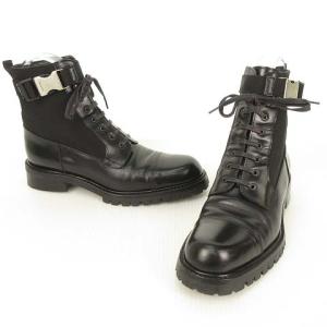 PRADA レースアップ ショート ブーツ 37 黒