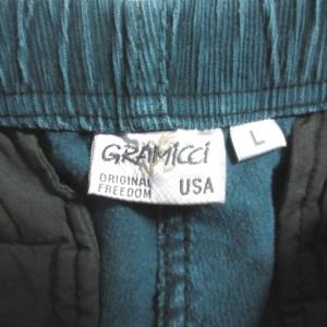 GRAMiCCi コーデュロイパンツ ベルト付き ストレッチ グリーン L ウエストゴム コットン