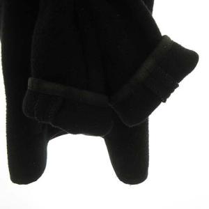 DANTON JD-8458 ウールモッサー くるみボタン フードジャケット 36 ブラック IBO21