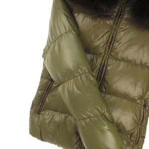 DUVETICA ADHARA ダウンジャケット パーカー フォックスファー 38 カーキ