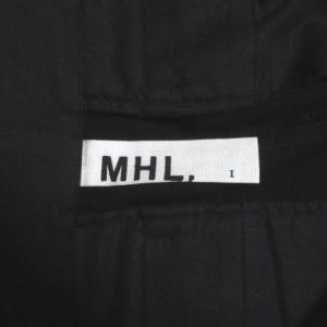 MHL. 15AW ウールクロップドパンツ ワイド ボタンフライ ブラック