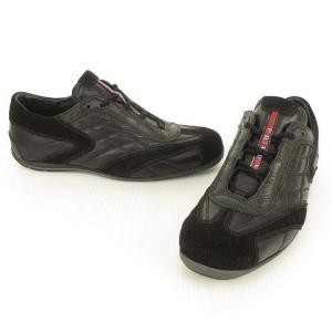PRADA SPORT 4E 1232 レザーローカットスニーカー 7 黒