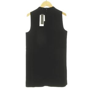 Theory 15AW チュニック ワンピース ネックリボン ノースリーブ S ブラック