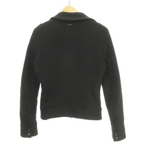 DIESEL ライダースジャケット スウェット × 裏ボア ブルゾン ジャンパー XS ブラック