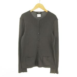 98C ヴィンテージ コットンニットカーディガン 44 モカグレージュ