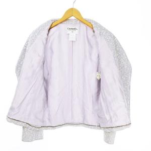 CHANEL 98P ココマーク ツイード セットアップ スーツ 40 ラベンダー