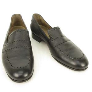 HERMES ローファー パンチング 41.5 ブラック