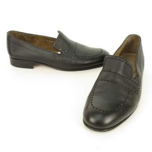 HERMES ローファー パンチング 41.5 ブラック