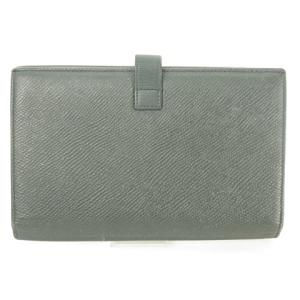CELINE Large Strap Wallet ラージストラップウォレット 財布 2つ折り カーフレザー アマゾン グリーン ゴールド金具