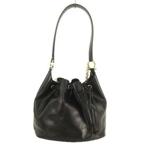 ガンチーニ ワンショルダーバッグ カーフレザー コインケース付き DX-217658 黒