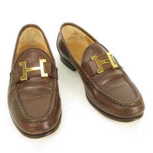 HERMES コンスタンス ローファー 35 茶