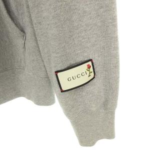 GUCCI 560502-XJBB2 The Face HOODIE プルオーバーパーカー ロゴ S 杢グレー