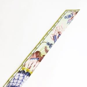 HERMES ツイリー スカーフ シルク フランス製 総柄 マルチカラー