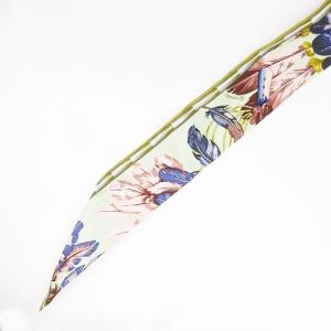 HERMES ツイリー スカーフ シルク フランス製 総柄 マルチカラー