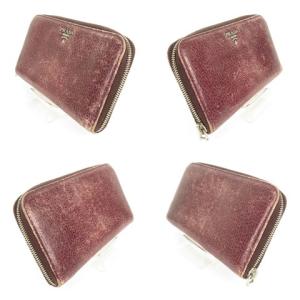 PRADA 1M0506 ラウンドファスナー ロングウォレット 長財布 RIBES ボルドー系