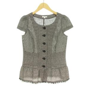 TO BE CHIC セットアップ サイズ違い フレンチスリーブブラウス 40 × リボンベルト付き 2way バルーンスカート 42 スカートスーツ