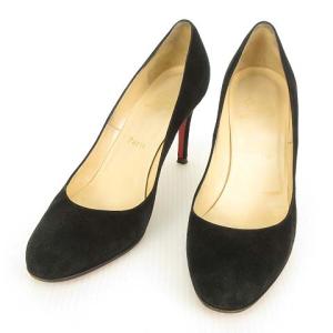スウェード パンプス ハイヒール ラウンドトゥ 39 ブラック
