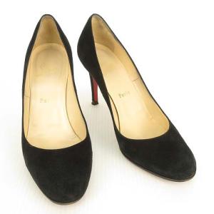Christian Louboutin スウェード パンプス ハイヒール ラウンドトゥ 39 ブラック