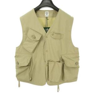 KP772 Tenkara Vest テンカラ ベスト トップス コットン ナイロン ギャバジン M ベージュ