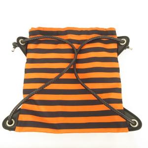 Onitsuka Tiger × ANDREA POMPILIO アンドレアポンピリオ ドローストリングバッグ ボーダー×タイガーワッペン 巾着リュク リュックサック