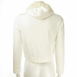 M'S GRACY 17SS CR-725316 フリルパーカー ダブルジップ ストレッチ オフホワイト 38