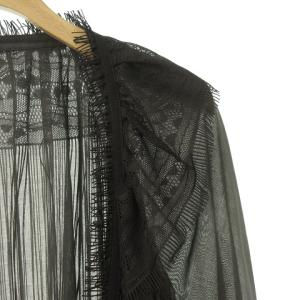 ISSEY MIYAKE フリンジ レース デザイン シャツ シースルー 2 グレー