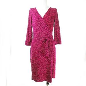 ワンピース NEW JULIAN TWO 総柄 ウエストリボン ストレッチ