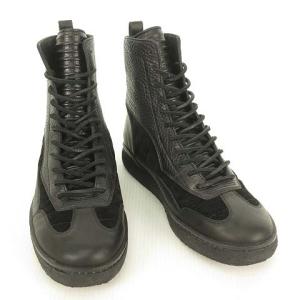 alexanderwang レースアップ ブーツ アンクル ショート クレープ ラバーソール 42 ブラック