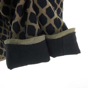 ARMANI COLLEZIONI ノーカラー ジャケット ブルゾン ジップアップ 総柄 2 ネイビー ベージュ WY