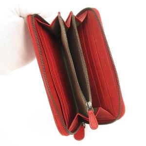 BOTTEGA VENETA イントレチャート ラウンドファスナー 長財布 ロングウォレット レッド