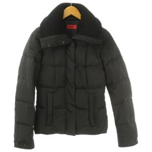 HUGO BOSS スタンドカラー ダウンジャケット ブルゾン 襟裏リブ S 黒 ブラック  IBO25 0729