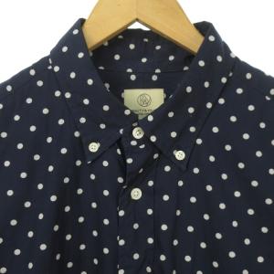 BEAUTY&YOUTH UNITED ARROWS ドットボタンダウン シャツ 長袖 XL ネイビー