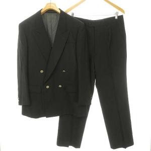 PARIS ダブル 4B スーツ セットアップ ジャケット スラックス R48-45-85 ブラック ECM