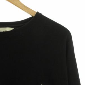 JieDa 22SS LOGO OVERSIZED L/S Tシャツ カットソー 赤ステッチ 長袖 ブラック