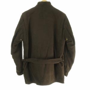 Belstaff ダック地 コーデュロイ ハンティング ジャケット ブルゾン ライナー付き 46 ブラウン 0819