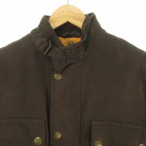 Belstaff ダック地 コーデュロイ ハンティング ジャケット ブルゾン ライナー付き 46 ブラウン 0819