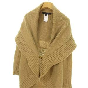 RALPH LAUREN ブラックレーベル ウール ニット カーディガン セーター ロング ショールカラー S ベージュ