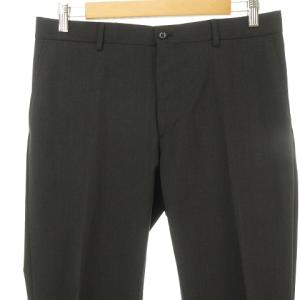 RALPH LAUREN スラックス パンツ シングル ノータック テーパード W32 ダークグレー