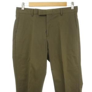 RALPH LAUREN ブラックレーベル BLACK LABEL トラウザー スラックス パンツ ノータック テーパード W31 カーキ IBO26