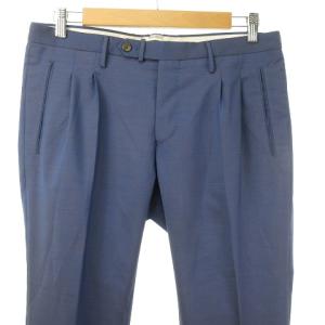 INCOTEX ダブル スラックス パンツ 48 ブルー