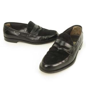 BALLY コイン ペニー ローファー スリッポン ビジネス ドレス シューズ 8 E ブラック 黒 IBO26