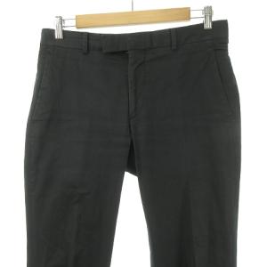 RALPH LAUREN ブラックレーベル BLACK LABEL スラックス パンツ シングル ノータック 31R 黒 ブラック IBO26 0829