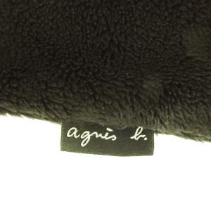 agnes b. マフラー パイル ボア ストール ショール ブラック IBO26