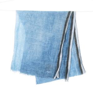 agnes b. ストール ショール 大判 シルバーラメ入り コットン フリンジ